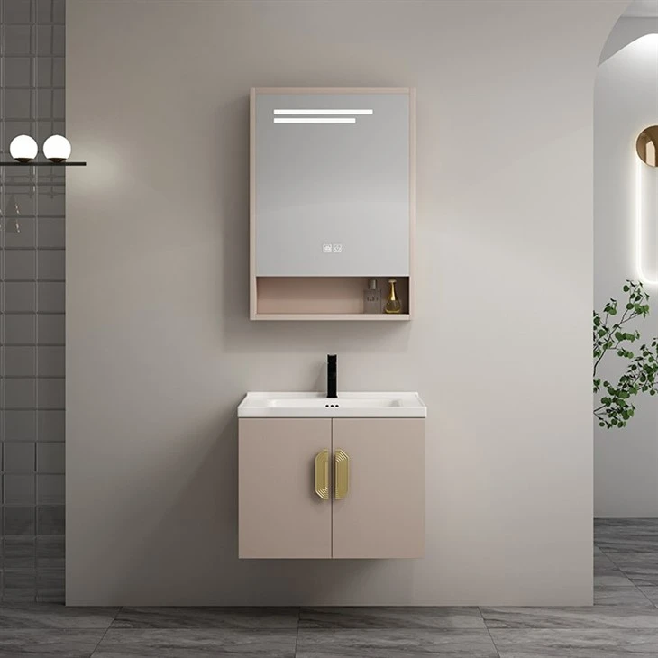 bathroom mirror and cabinet set
