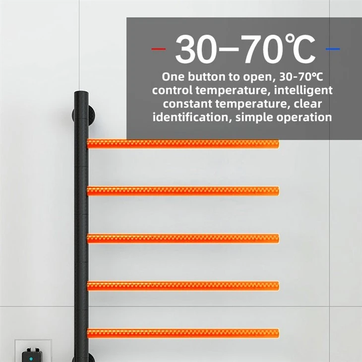 wall mounted heated towel rack for bathroom