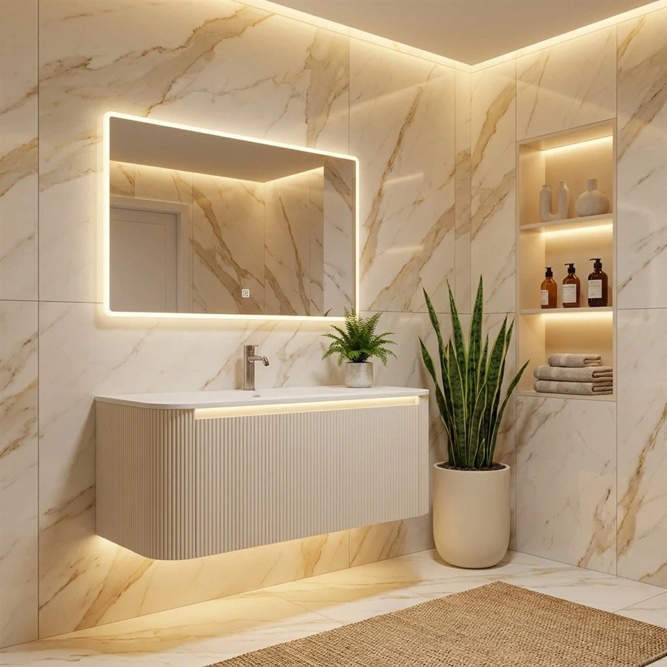 Curved Edge PVC Vanity best